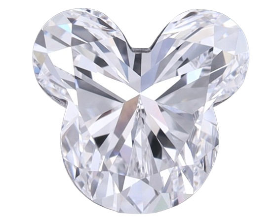 Mickey Mouse shaped diamond, lab grown diamond, loose Mickey Mouse diamonds